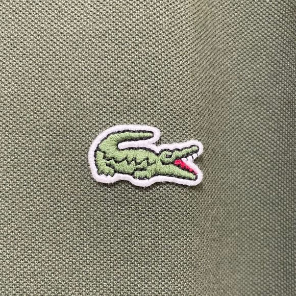 Lacoste Classic Fit Colorblock Polo Shirt Olive Green XL 6 Preppy Golf Tennis - Picture 4 of 8